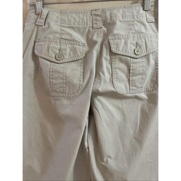Talbots Stretch Capri Pants Women's Size 6 Petite Khaki Beige Classic Preppy - Picture 5 of 11